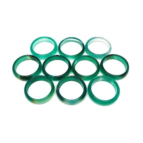 Agate Green Hoop Ring-LEMRA