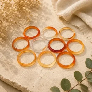 Agate-Orange-Hoop-Ring-–-Natural-Gemstone-Ring-for-Style-Balance-Positive-Energy