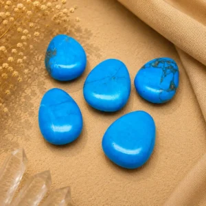 Blue Howlite Tumbled Stone – Polished Natural Crystal for Healing