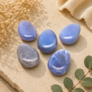 Chalcedony Blue Tumbled Stone – Natural Polished Healing Crystal