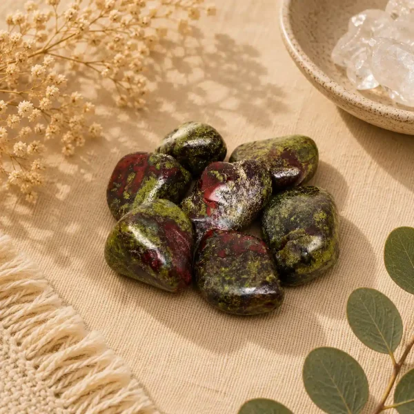 Dragon Jasper Tumbled Stone – Natural Healing Crystal for Strength & Grounding