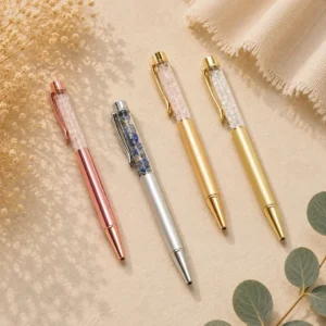 Elegant Gemstone-Filled Pens – Luxury Crystal Writing Pens