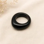 Glass Black Ring – Elegant Minimalist Jewelry for Men & Women