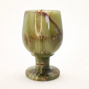 Green Onyx Stone Carved Sherry Glass (Single)