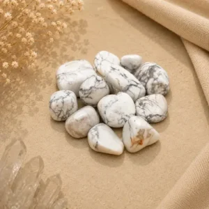 Howlite Tumbled Stone – Natural Healing Crystal for Calm, Patience & Stress Relief