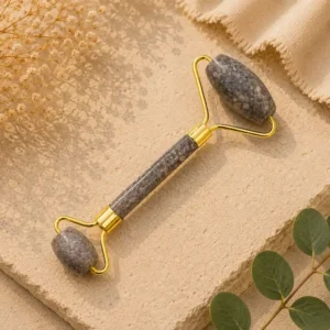 Jasper Fossil Roller Massager – Natural Stone Face & Body Massage Tool