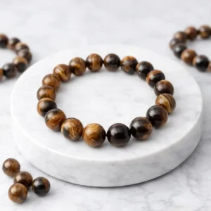 Natual Tigers-Eye-Ball-Bracelet-LEMRA