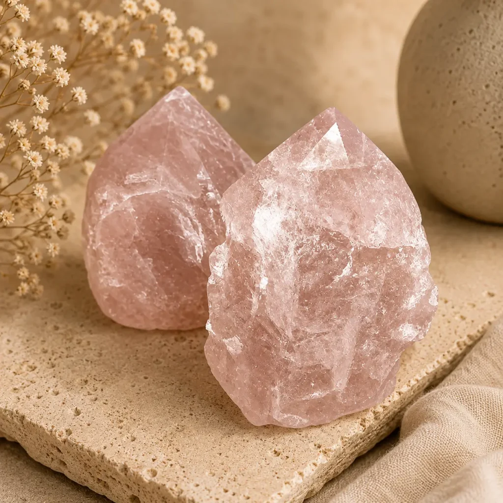 Natural Rose Quartz Crystals