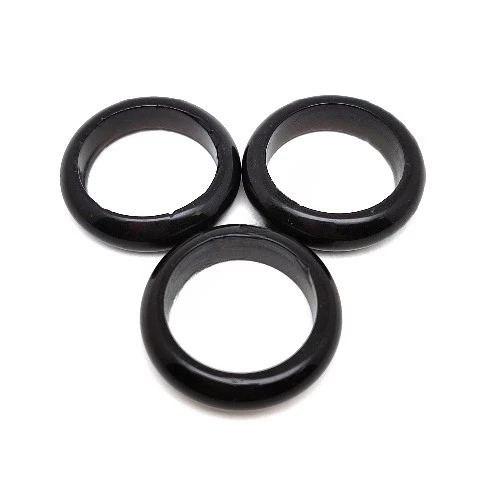 Obsidian Hoop Ring-LEMRA