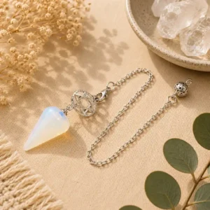 Opalite Hexagon Pendulum – Crystal Pendulum for Energy Healing