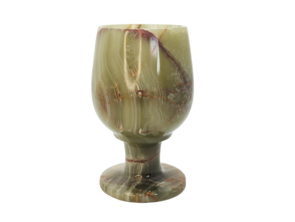 Green Onyx Stone Carved Sherry Glass 3 Inch (Single Glass)