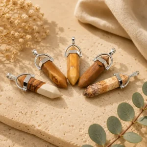Picture Jasper Vogel Pendant – Natural Healing Crystal for Grounding, Stability & Spiritual Growth