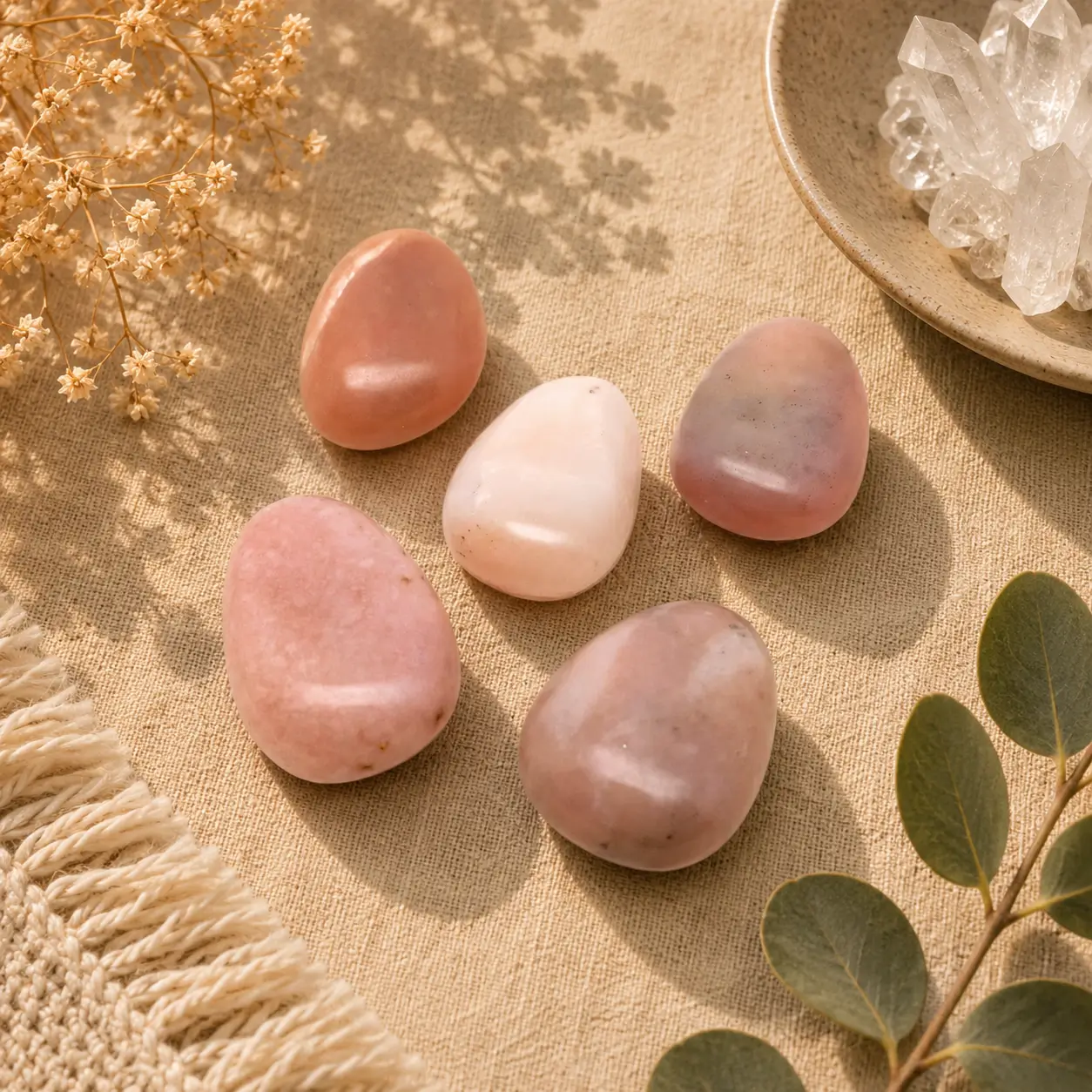 Pink Opal Drop Pendant – Natural Crystal Healing Jewelry for Men & Women - Image 2