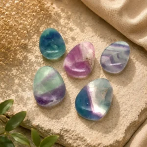 Rainbow Fluorite Tumbled Stone – Crystal for Focus, Balance & Clarity
