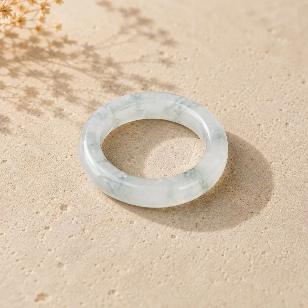 Rock Crystal Hoop Ring – Natural Clear Quartz Unisex Jewelry - Image 2