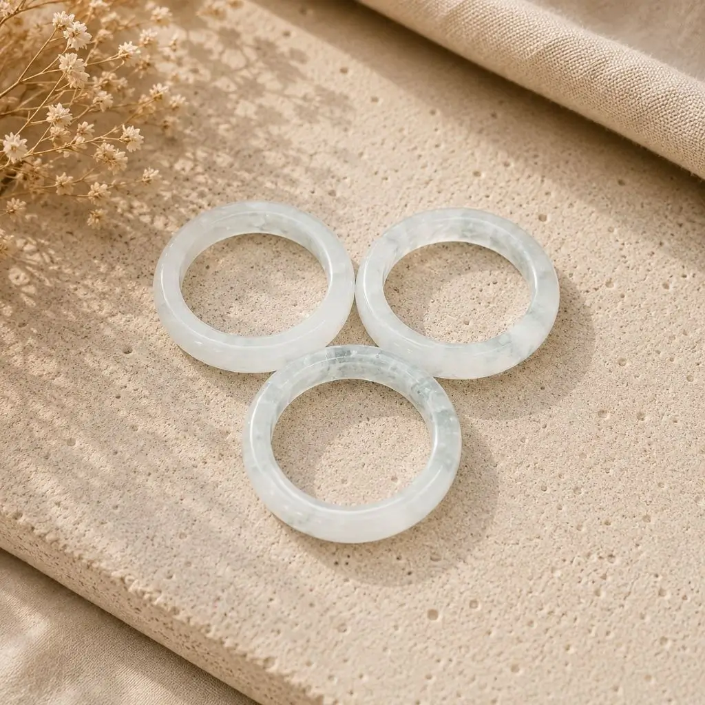 Rock Crystal Hoop Ring – Natural Clear Quartz Unisex Jewelry - Image 3
