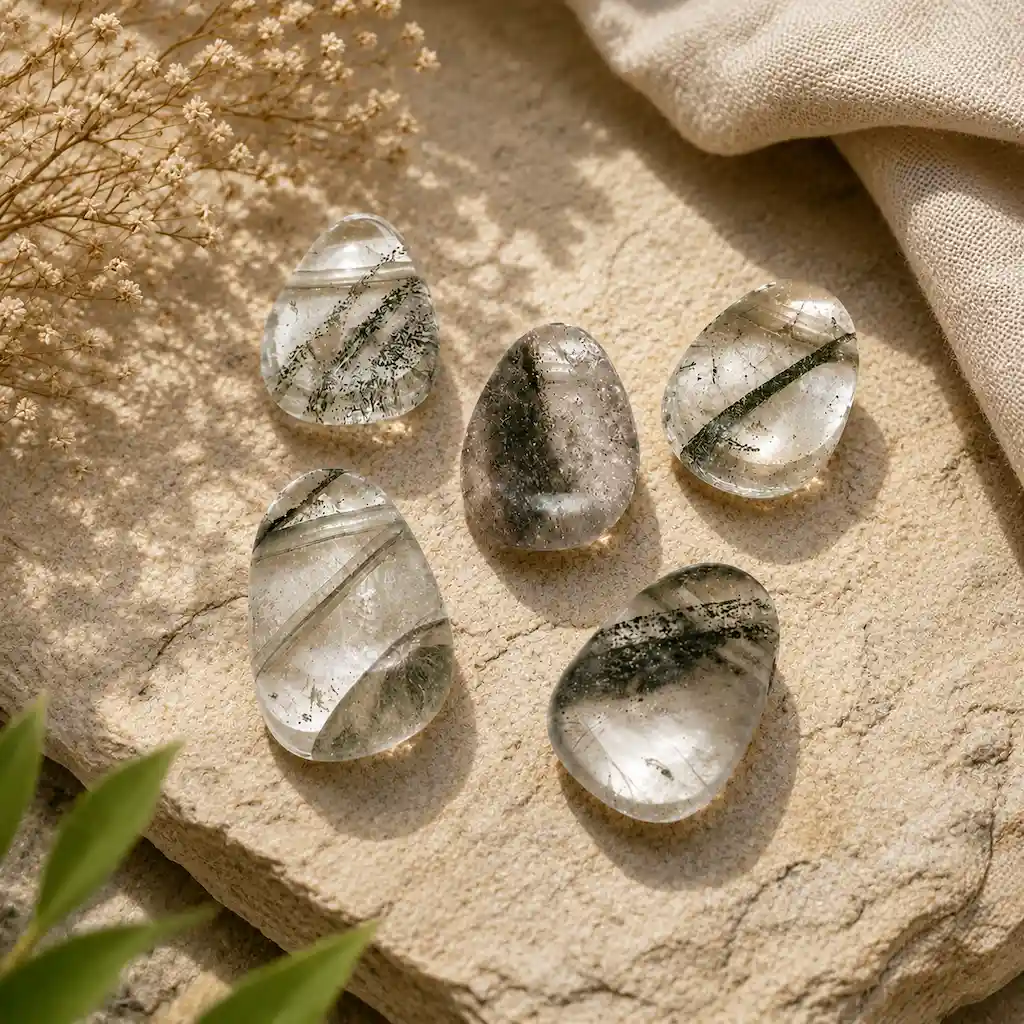 Tibetan Quartz Drop Pendant Natural Healing Crystal Necklace