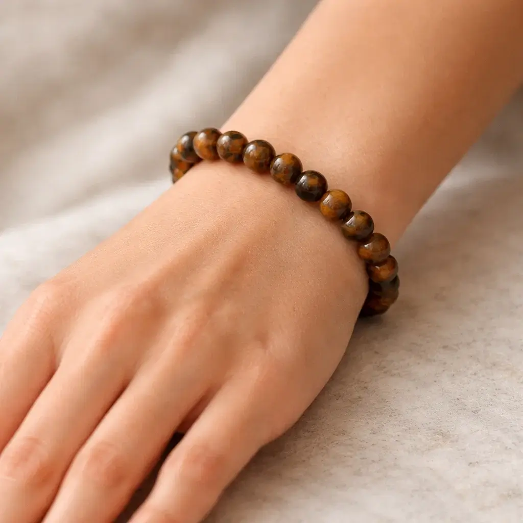 Tigers Eye Ball gemstone Bracelet-LEMRA