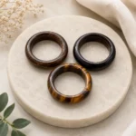 Tiger’s Eye Hoop Ring – Elegant Gemstone Adjustable Ring for Men & Women - Image 2