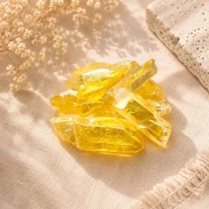 Yellow Aura Quartz Tumbled Stone for Positivity & Energy