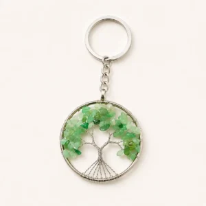 Aventurine Tree of Life Keychain