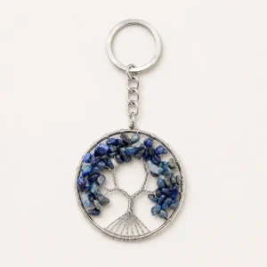 Lapis Lazuli Tree of Life Keychain
