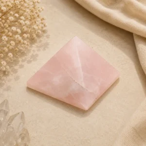 Rose Quartz Pyramid Stone – Natural Healing Crystal for Love, Harmony & Positive Energy