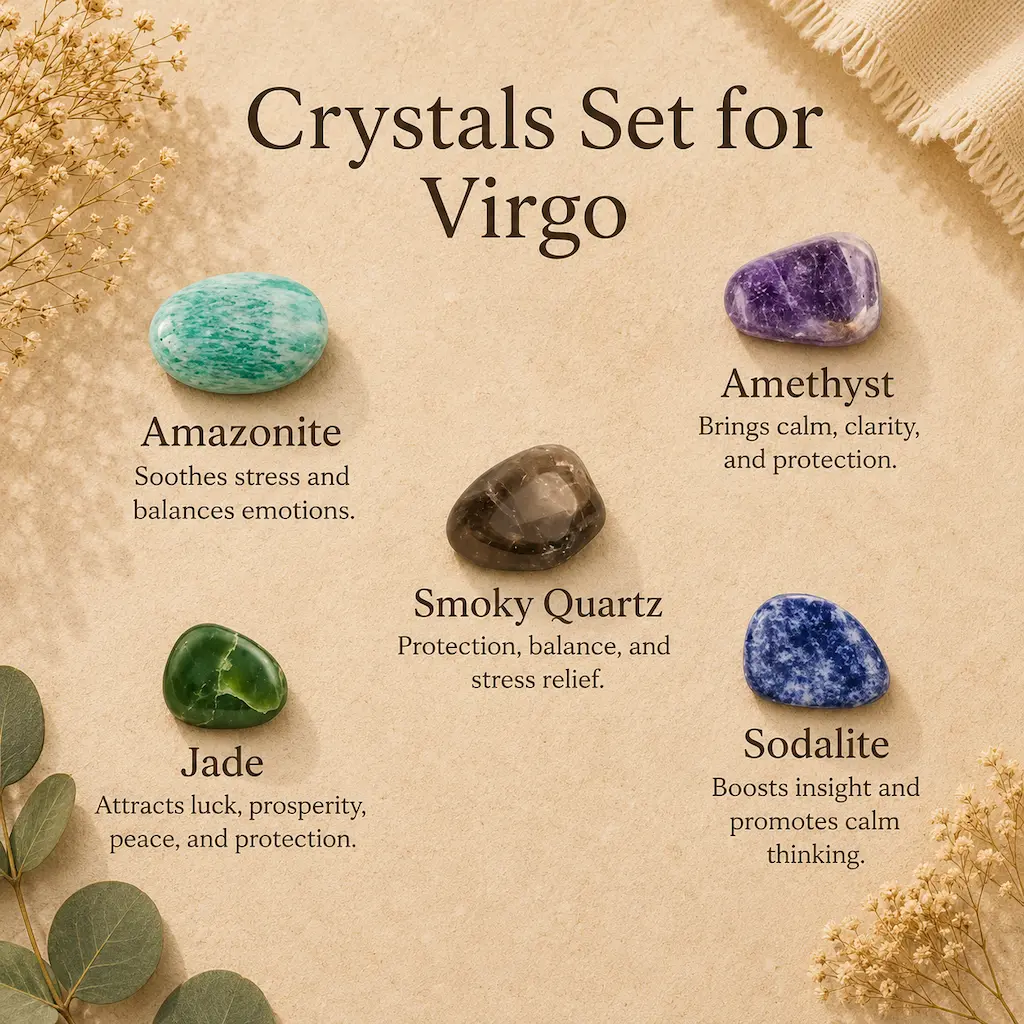 5 Best Crystals Set for Virgo – Healing, Balance & Positive Energy LEMRA