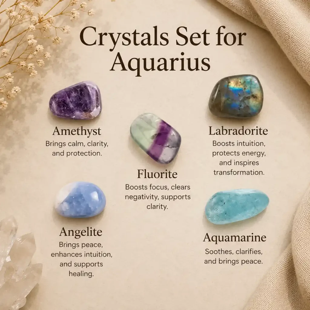 5 Best Crystals Set for Aquarius-Balance & Energy Boost LEMRA