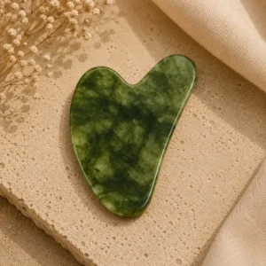 Heart Design Gua Sha Board Natural Jade Facial Massager Tools For Skin Lifting