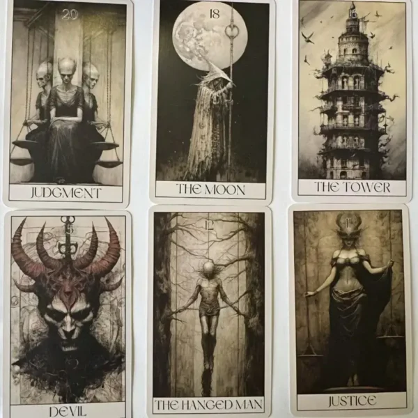 Mysterious Horror Tarot Card Deck – 78 Pcs Divination Set for Spiritual Insight & Gift Use - Image 4
