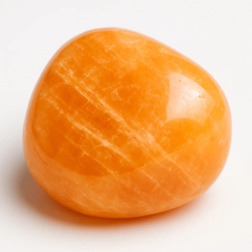 Natural Orange Calcite Tumbled Stone
