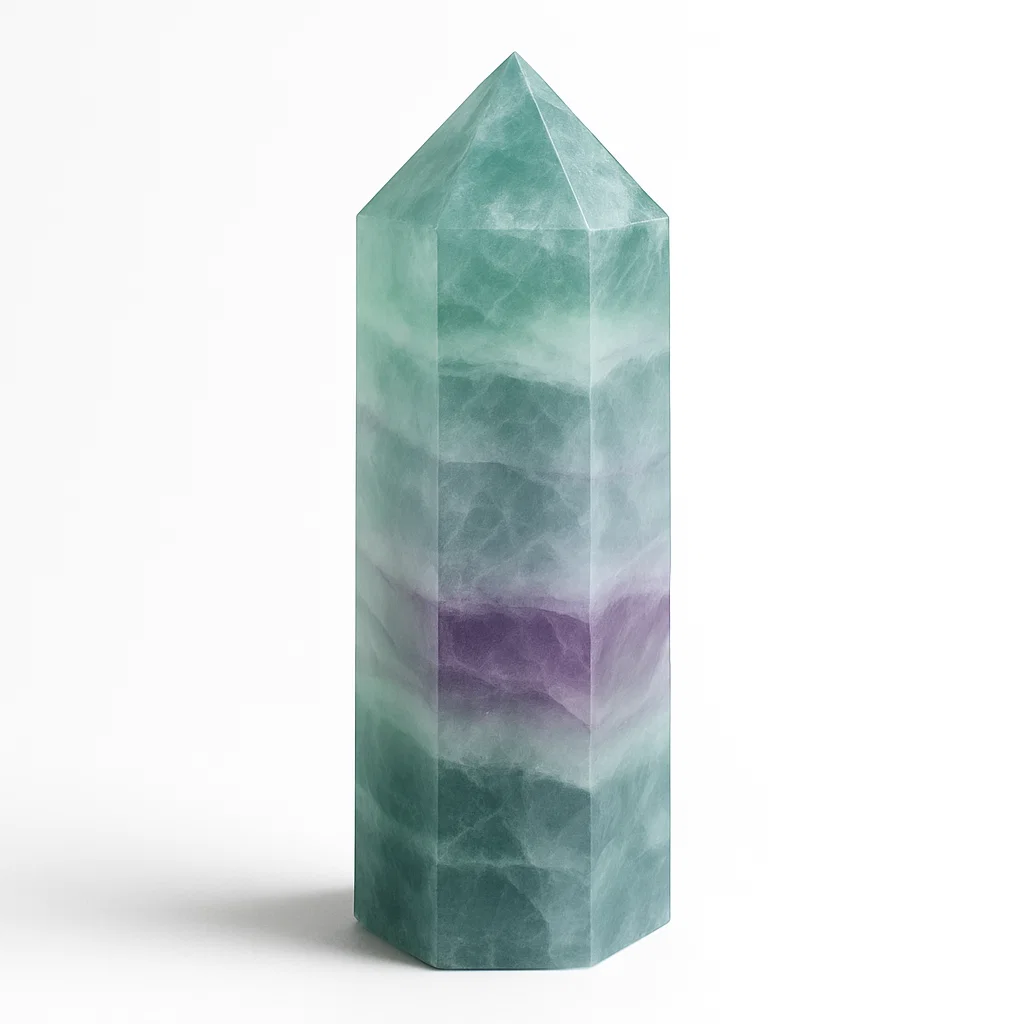 Natural Rainbow Fluorite Tower Crystal