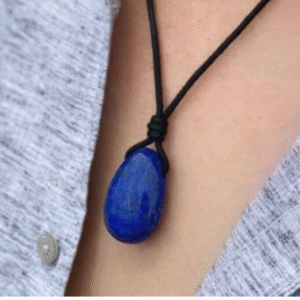 Lapis Lazuli Pendant, Natural Stone Necklace, Healing Crystal Jewelry, Genuine Lapis Lazuli Necklace, Spiritual Pendant, Gemstone Pendant, Meditation Jewelry, Gift for Her, Gift for Him, Handmade Lapis Lazuli