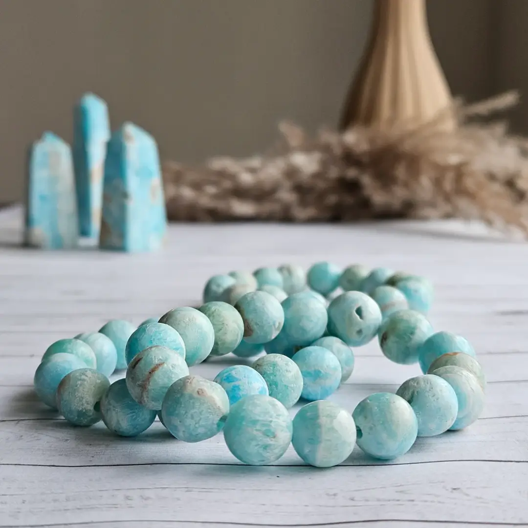Blue Aragonite Crystal Bracelet