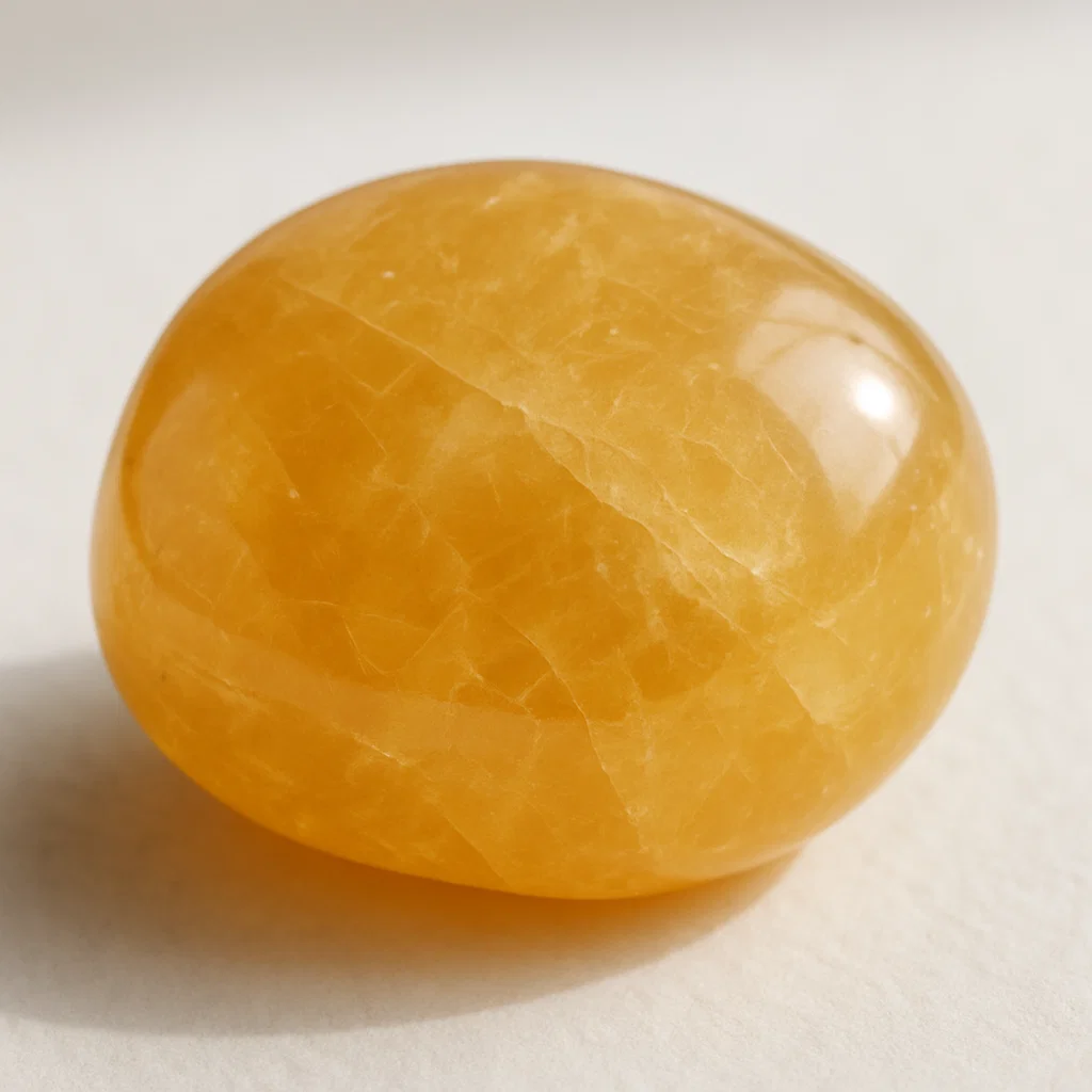Natural Honey Calcite Tumbled Stone
