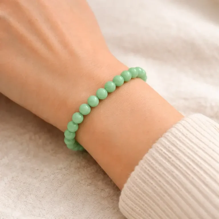 Genuine Green Jade Bead Bracelet | Healing Crystal Jewelry - Image 4