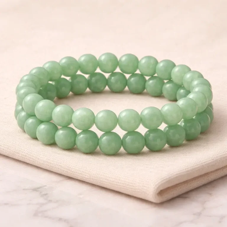 Genuine Green Jade Bead Bracelet-lemra