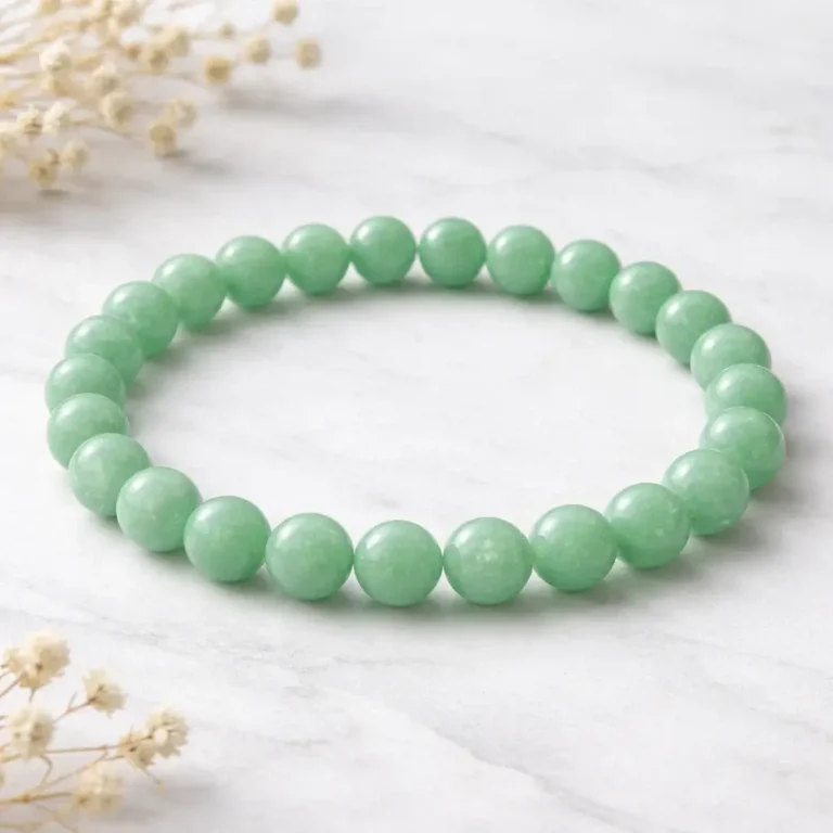 Genuine Green Jade Bead Bracelet | Healing Crystal Jewelry - Image 2