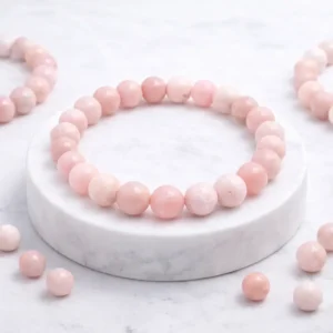 Pink Opal Beaded Bracelet