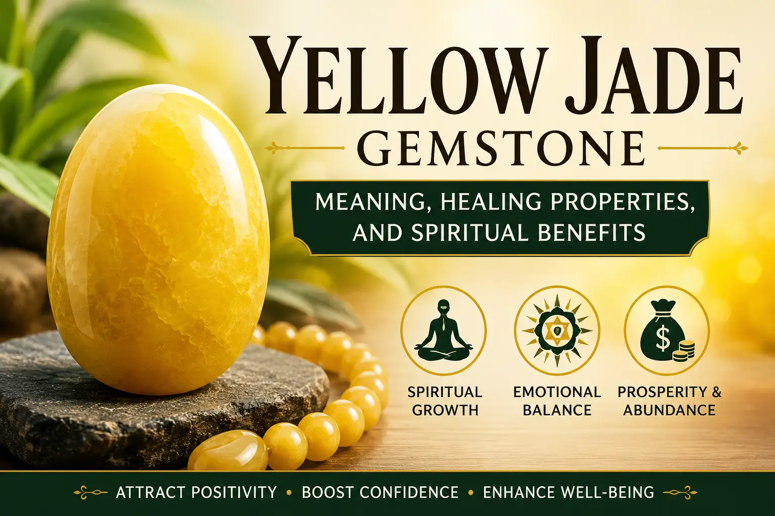 Yellow Jade Gemstone Meaning, Healing Properties, and Spiritual Benefits