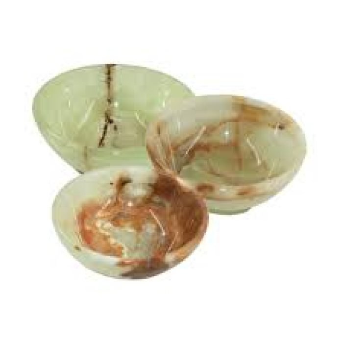 Handmade Multi-Green Onyx Bowl - 3 Inches, Natural Stone from Pakistan